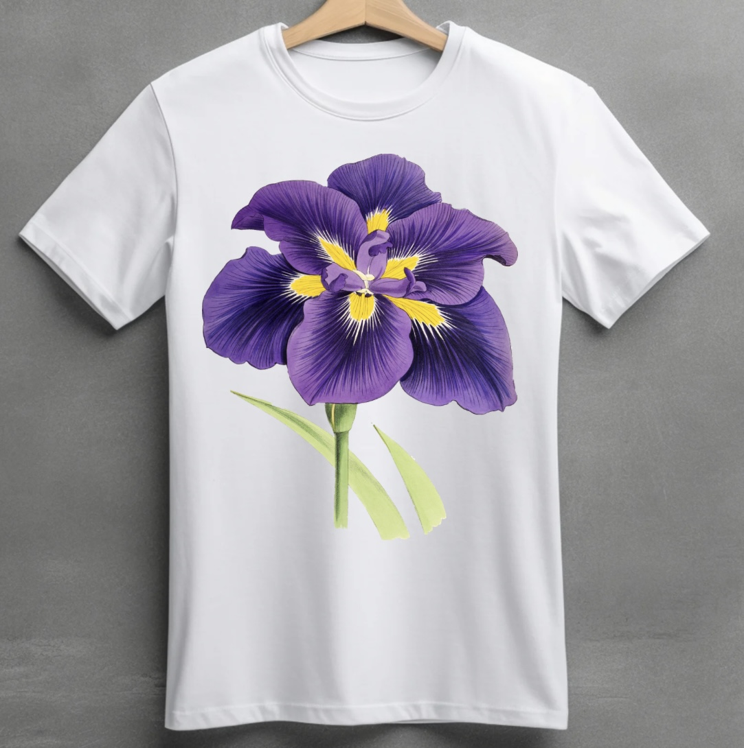 1753710093_68877e0defece Unworried violet floral tee - Image 1