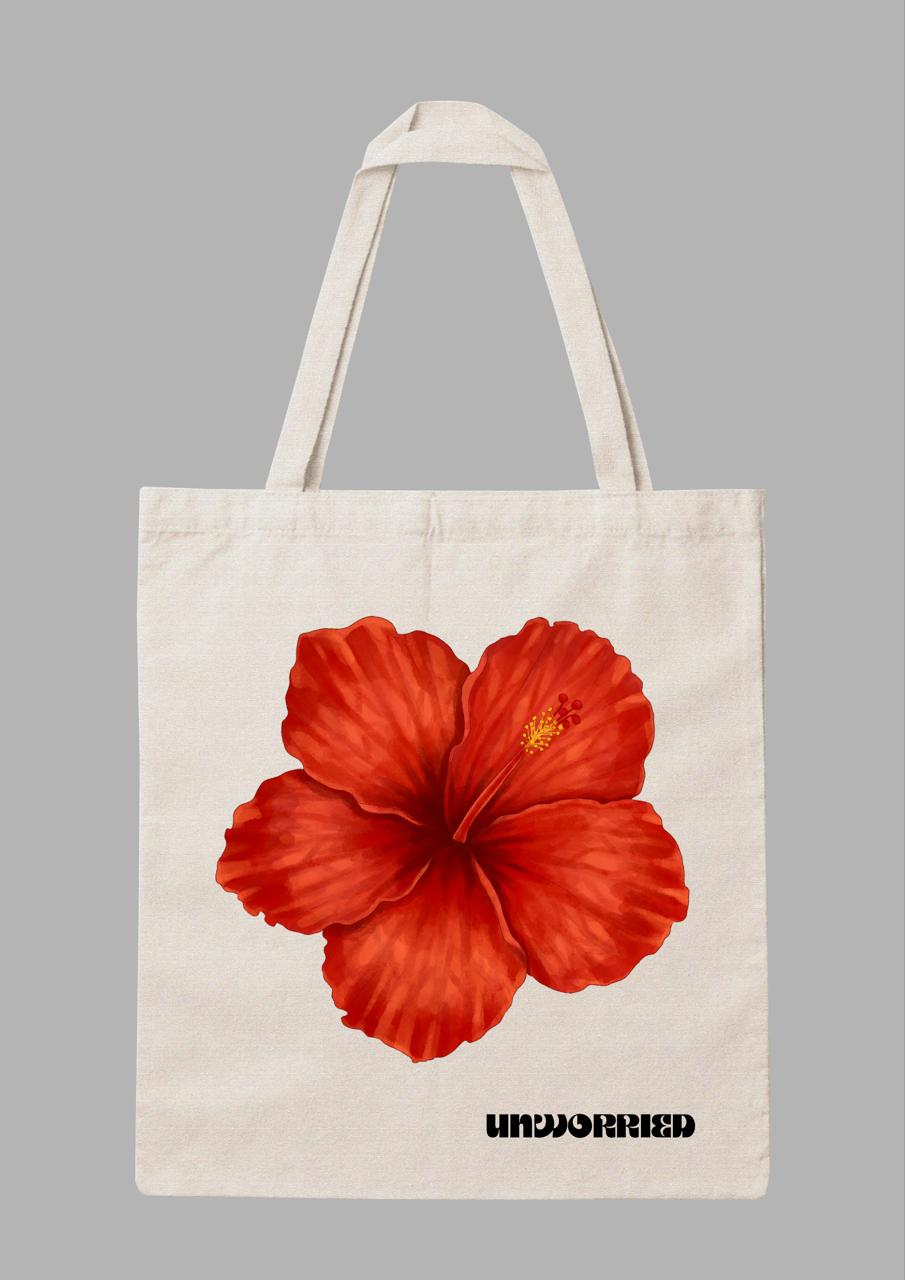 WhatsApp Image 2026-07-08 at 2.02.58 PM (1) Hibiscus Flower Tote Bag - Image 1