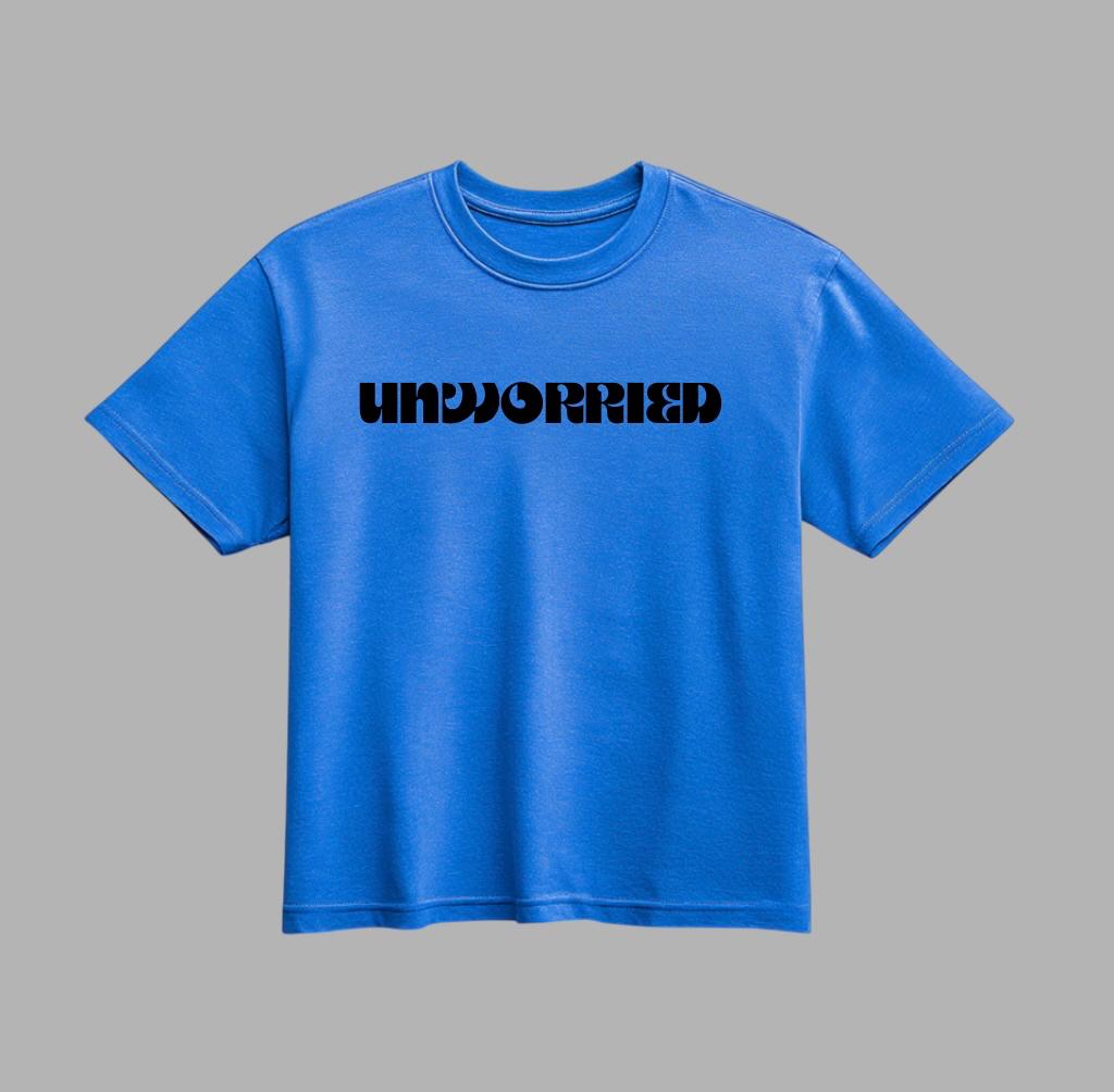 WhatsApp Image 2026-07-10 at 4.42.32 PM Unworried Blue Tee - Image 1