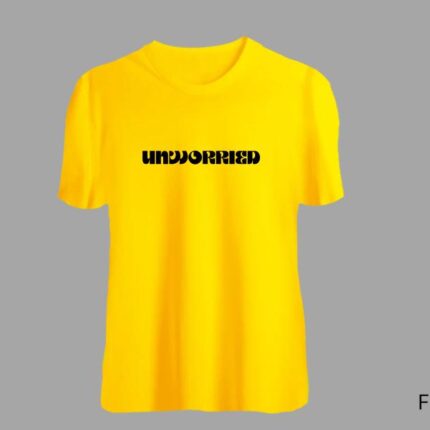 Unworried Yellow Plain Tee