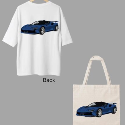 Unworried Super Car Tee & Tote Bag Combo