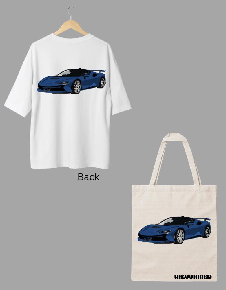 WhatsApp Image 2026-07-21 at 3.34.05 PM (2) Unworried Super Car Tee & Tote Bag Combo - Image 1